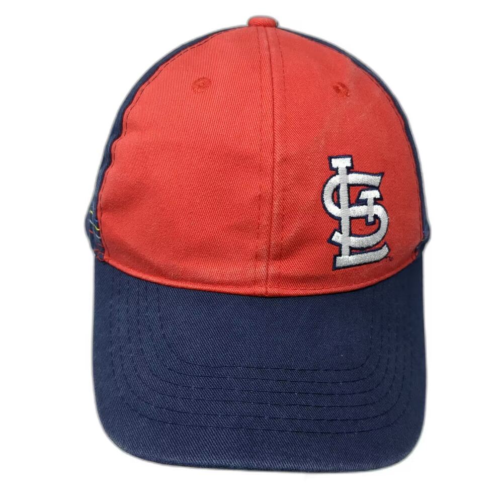 St. Louis Cardinals MLB BDA Baseball Cap Red Blue OSFM Mercy Logo Side Stripes